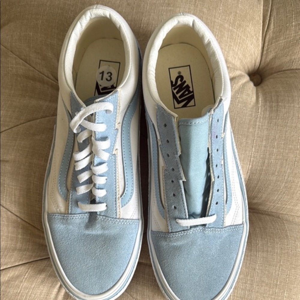 NNT. Vans Light Blue and White Classic Sneakers